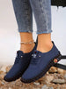 2026 New Women's Lace-Up Flat Mom Shoes, Non-Slip Soft Sole, Large Size, Hand-Stitched Bottom Casual Shoes